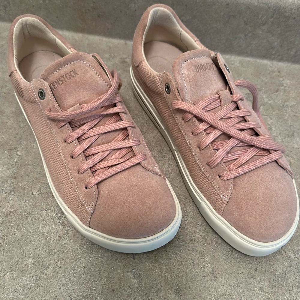 BIRKENSTOCK low bend Blush Pink Suede Sneakers Shoes size 39 (US 7.5 - 8) Womens